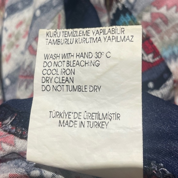 Refka modesty long sleeve wide leg abstract print flowing modest jumpsuit size42 - Picture 10 of 11